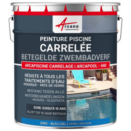 Tegelverf voor betegelde zwembaden - ARCAPOOL -440-1 - 20 kg (tot 65m² in 2 lagen)