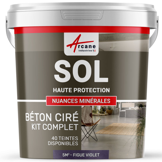 KIT BETON CIRE SOL HAUTE PROTECTION-kit5m2-Figue-Aspect / Couleur