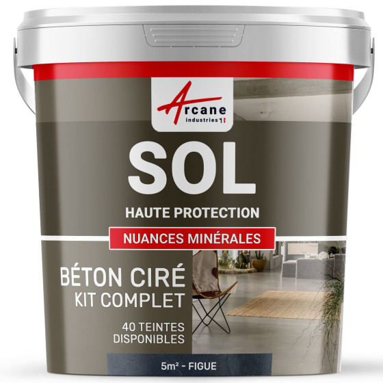 KIT BETON CIRE SOL HAUTE PROTECTION-kit5m2-Figue-Aspect / Couleur