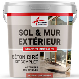 KIT GEWAXT BETON BUITEN - Gewaxt beton voor buiten voor vloer, muur, terras, balkon, trap