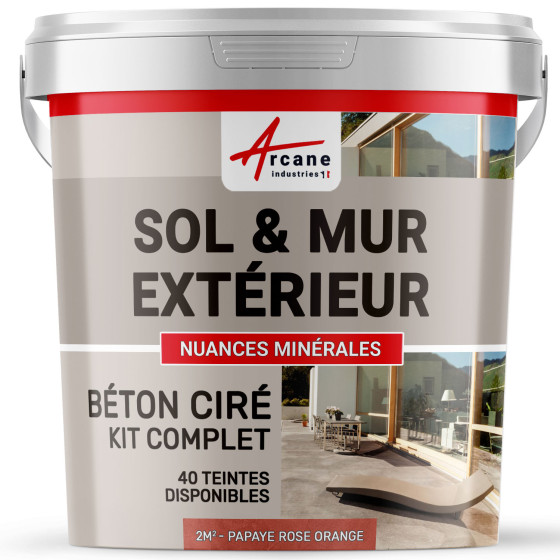 1-Main-KIT BETON CIRE EXTERIEUR - kit2m2-Papaye-Rose-Orange-Aspect / Couleur