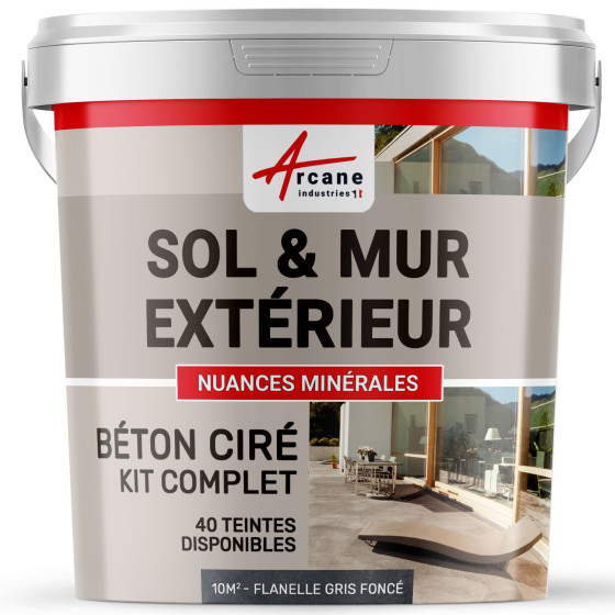1-Main-KIT BETON CIRE EXTERIEUR - kit10m2-Flanelle-Gris-fonce-Aspect / Couleur