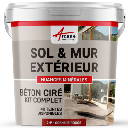 KIT GEWAXT BETON BUITEN - Gewaxt beton voor buiten voor vloer, muur, terras, balkon, trap