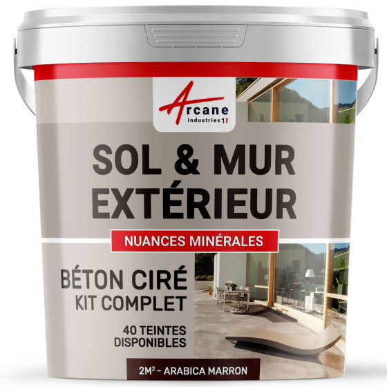 KIT GEWAXT BETON BUITEN - Gewaxt beton voor buiten voor vloer, muur, terras, balkon, trap