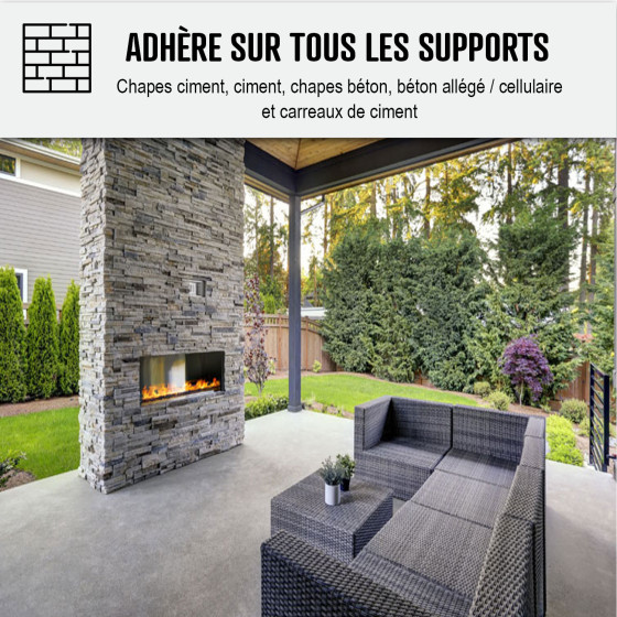 KIT GEWAXT BETON BUITEN - Gewaxt beton voor buiten voor vloer, muur, terras, balkon, trap