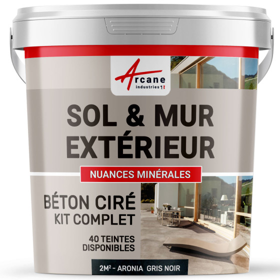 KIT GEWAXT BETON BUITEN - Gewaxt beton voor buiten voor vloer, muur, terras, balkon, trap