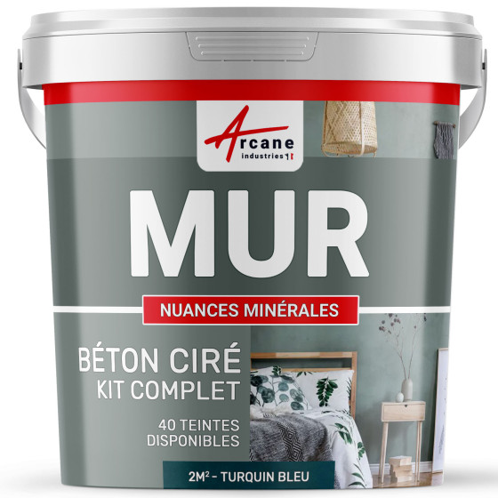 KIT BTON CIR MURS-kit2m2-Satinee-Turquin-Bleu-Aspect / Couleur