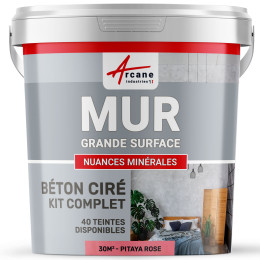 KIT BTON CIR MURS GRANDE SURFACE - B‚ton cir‚ sp‚cial murs-Kit30m2-Pitaya-Rose-Aspect / Couleur