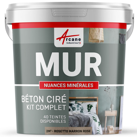 KIT BTON CIR MURS-kit2m2-Satinee-Rosetto-Marron-rose-Aspect / Couleur KIT BTON CIR MURS-kit2m2-Satinee-Rosetto-Marron-rose-Aspect / Couleur