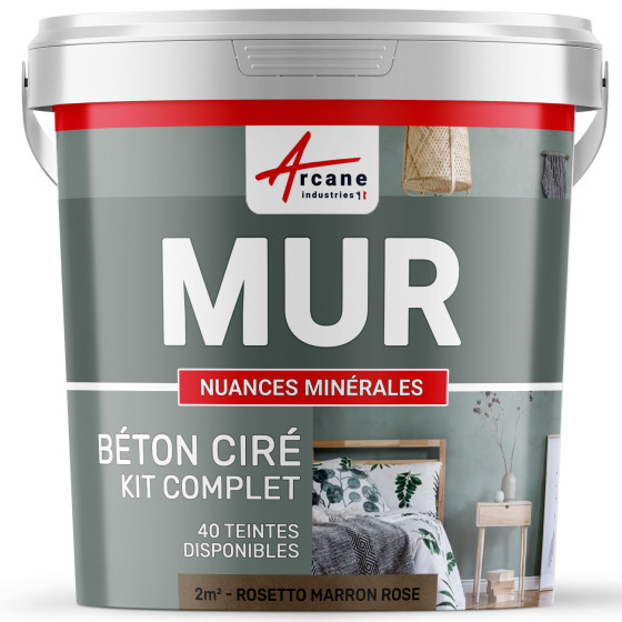 KIT BTON CIR MURS-kit2m2-Satinee-Rosetto-Marron-rose-Aspect / Couleur