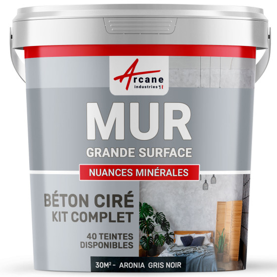 KIT BTON CIR MURS  - B‚ton cir‚ sp‚cial murs-Kit30m2-Aronia-Gris-Noir-Aspect / Couleur