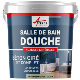 1-Main-Kit B‚ton Cir‚ Salle de Bain : Enduit imperm‚able-kit2m2-Marang-Vert-Clair-Aspect / Couleur