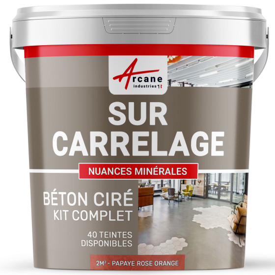 1-Main-KIT BETON CIRE SUR CARRELAGE-kit2m2-Papaye-Rose-Orange-Aspect / Couleur