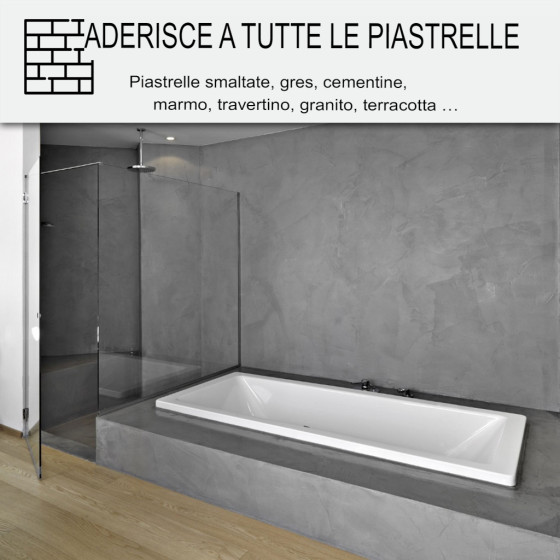 BETON CIRE KIT OP TEGELS