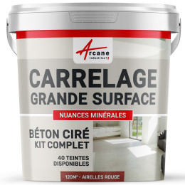Béton Ciré Carrelage - Kit Spécial Grande Surface Noir | Maison Etanche