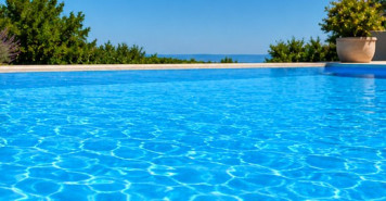 Peinture bleue piscine